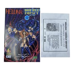 Hellina / Double Impact Lightning Comics #1 Autographed Edition COA 57/1000 VFNM